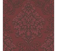 Livingwalls Baroque Wallpaper Metropolitan Stories Non-Woven Lizzy - London 10.05 m x 0.53 m Red Silver Black Made in Germany 368983 36898-3