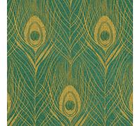 As Creation Luxury Peacock Feather Green Wallpaper 369714