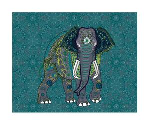 As Creation Mandala Elephant Paisley Teal Wallpaper Feature Wall Mural 371X280Cm