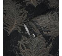 Feather Wallpaper MATA Hari Non-Woven Wallpaper 10.05 m x 0.53 m Grey White Made in Germany A.S. Création 380092 38009-2