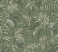 AS Creation Metropolitan Stories Jungle Leaves Green Metallic Wallpaper 78203-6