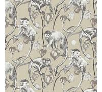 As Creation Monkey Jungle Wallpaper Textured Embossed Tropical Beige Paste The Wall Vinyl