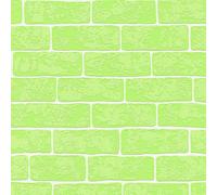 AS Creation Neon Green Brick Wall Wallpaper Textured Blown Vinyl Paste The Wall