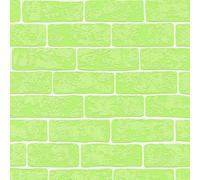 As Creation Neon Green Brick Wall Wallpaper Textured Blown Vinyl Paste The Wall