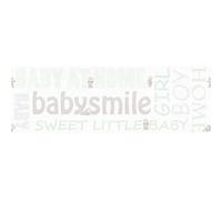 As Creation Nursery Room Neutral Beige White Wallpaper Border With Word Patterning, Border Wallpaper With Teddy