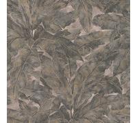 As Creation Palm Tree Vintgage Look Wallpaper In Beige Green, Tropical Wallpaper Floral Modern Wallpaper