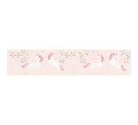 As Creation Pink Unicorn Wallpaper Border With For Girls, Glitter Non-Woven Wallpaper Border With Free Match
