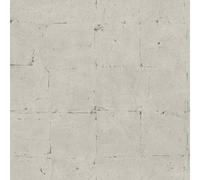 As Creation Plaster Effect Grey Beige Concrete Distressed Effect Wallpaper, Offset Match 53/26Cm Non-Woven Vinyl Wallpaper