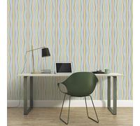 As Creation Pop Colours Multicolour 3D Effect Retro Textured Wallpaper