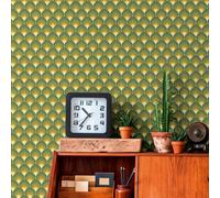A.S. Création Retro 70's Infinity Wallpaper Green/Yellow/Brown/Beige Retro Chic 395381-8.50m x 0.53m Paste The Wall