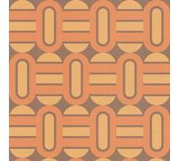 Non-woven wallpaper geometrical oval 3D optics brown beige 39536-2 (4,37£/1qm)