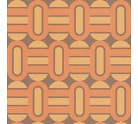 Non-woven wallpaper geometrical oval 3D optics brown beige 39536-2 (4,37£/1qm)