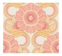Livingwalls Wallpaper Retro 70's Floral 395305 - Yellow/Pink/White - 8.50m x 0.53m - Paste The Wall