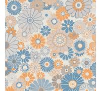 AS Creation Retro Chic Floral Wallpaper Orange Blue Vintage Paste The Wall Vinyl