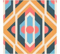 AS Creation Retro Chic Geometric Wallpaper Red Orange Blue Vinyl Paste The Wall