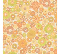 AS Creation Retro Daisy Cluster Motif Textured Wallpaper in Mustard AS Creation Mustard