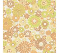 A.S. Création Retro 70's Daisy Floral Wallpaper Yellow/Green/Brown/Orange/Cream Retro Chic 395355 8.50m x 0.53m Paste The Wall