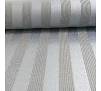 As Creation Silver Black Stripe Wallpaper Stripey Striped Glitter Sparkle Embossed Feature