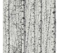 AS Creation Tree Nature Scene Grey White Paste The Wall Vinyl Textured Wallpaper