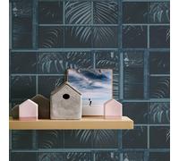 AS Creation Tropical Jungle Palm Tree Leaf Leaves Tiles Wallpaper Vinyl Textured