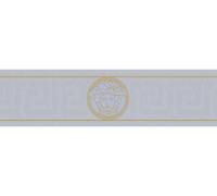 As Creation Versace 5 Greek Medusa Motif Grey Metallic Wallpaper Border 935225