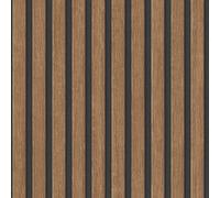 AS Creation Wooden Slats Panel Wallpaper Brown Black 39109-8