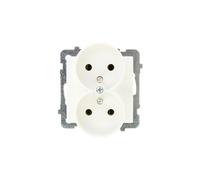 AS Double Socket with/u Ecru GP-2GRZ/m/27