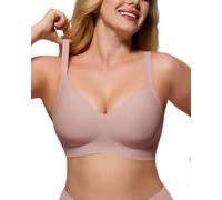 As Fairy Comfortable Bras for Women No Underwire Gel Jelly Wireless Push Up Bra Seamless Brassiere with Support and Lift, Dusty Rose, 36A