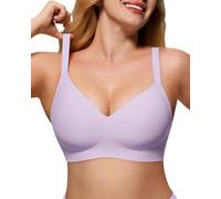As Fairy Wireless Bras for Women Full Coverage Seamless Comfort T-Shirt Bra, Purple, 40DD