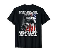 As for Me and My House We Will Serve The Lord Kneel (Back) T-Shirt