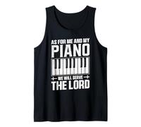 As for Me and My Piano We Will Serve The Lord Faith Worship Tank Top