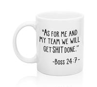 As for Me and My Team Mug 11Oz - Boss Work Ceramic Drinking Cup, Sarcastic Appreciation Gift for Bosses Coworkers