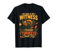 As God is My Witness I Thought Turkeys Could Fly Value Graphic T-Shirt, Men, Black, XL