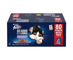 As Good as It Looks Mixed Cat Food 80 x 85g - Specially Prepared With Tender Meaty Pieces in a Succulent Jelly, We Are Sure Your Cat Will Find It Irresistible Every Meal Time