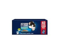As Good As It Looks Ocean Feasts Cat Food 40 X 85g - For An Average Adult Cat (4kg), Feed 3 Pouches Per Day In At Least 2 Separate Meals - Includes: 10 X Cod, 10 X Salmon, 10 X Plaice, 10 X Tuna