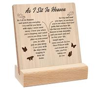 As I Sit In Heaven Sign，Sympathy Memorial Grief Condolences Gifts for Women Friends Classmates Family Coworkers，Bereavement Gift Ideas，Decor for Desk Home Office