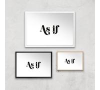 As If Giclee Art Print - A3 - Black Frame