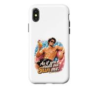 As if you could out Sun me. vampire, books, summer, pool Case for iPhone X/XS