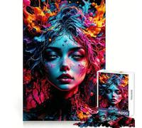 As My Mind Explodes 1000 Pieces Puzzles for Teenagers Calm Game Sharp Detail Fun Challenge Night Play (50x75cm)