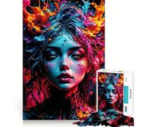 As My Mind Explodes 1000 Pieces Puzzles for Teenagers Calm Game Sharp Detail Fun Challenge Night Play (50x75cm)