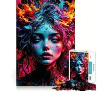 As My Mind Explodes Jigsaw Puzzle 1000 Piece for Adults Stress Less Indoor Fun Home Enjoyable Night Play (38x26cm)