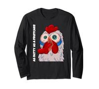 As Nutty As A Fruitcake Funny Statement Chicken Graphic Long Sleeve T-Shirt