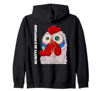 As Nutty As A Fruitcake Funny Statement Chicken Graphic Zip Hoodie