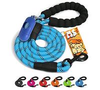 AS PETS Strong Dog Lead with Comfortable Padded Handle and Highly Reflective Threads Rope Dog Leash Safety 5FT Mountain Climbing Rope Twist for Small, Medium and Large Dogs (Blue)