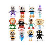 (As picture, 19cm Honeybottoms) 13 style Cuphead Plush Doll Toys Mugman The Chalice Soft Plush Stuffed Toys Cute Cartoon Doll For Kid Children Christmas Gifts