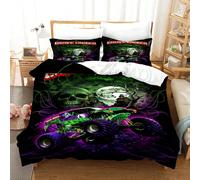 (As Picture4, EU Single(135x200cm)) Monster Jam Bedding Set Single Twin Full Queen King Size Monster Jam F1 Bed Set Aldult Kid Bedroom Duvetcover Sets 3D Print 022
