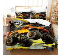 (As Picture5, EU Single(135x200cm)) Monster Jam Bedding Set Single Twin Full Queen King Size Monster Jam F1 Bed Set Aldult Kid Bedroom Duvetcover Sets 3D Print 022