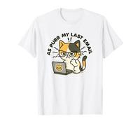 As Purr My Last Email Angry Cat on Laptop Animal Pun T-Shirt