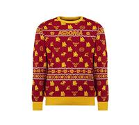 AS Roma Gil Christmas Sweater 2022, Red and Yellow, Extra Small Unisex-Adult, Red and yellow