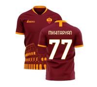 AS Roma Men's 2025/2026 Home Concept Football Kit Libero No Sponsor - Mkhitaryan 77 in Maroon | Size: 5XL AS Roma Maroon 5XL